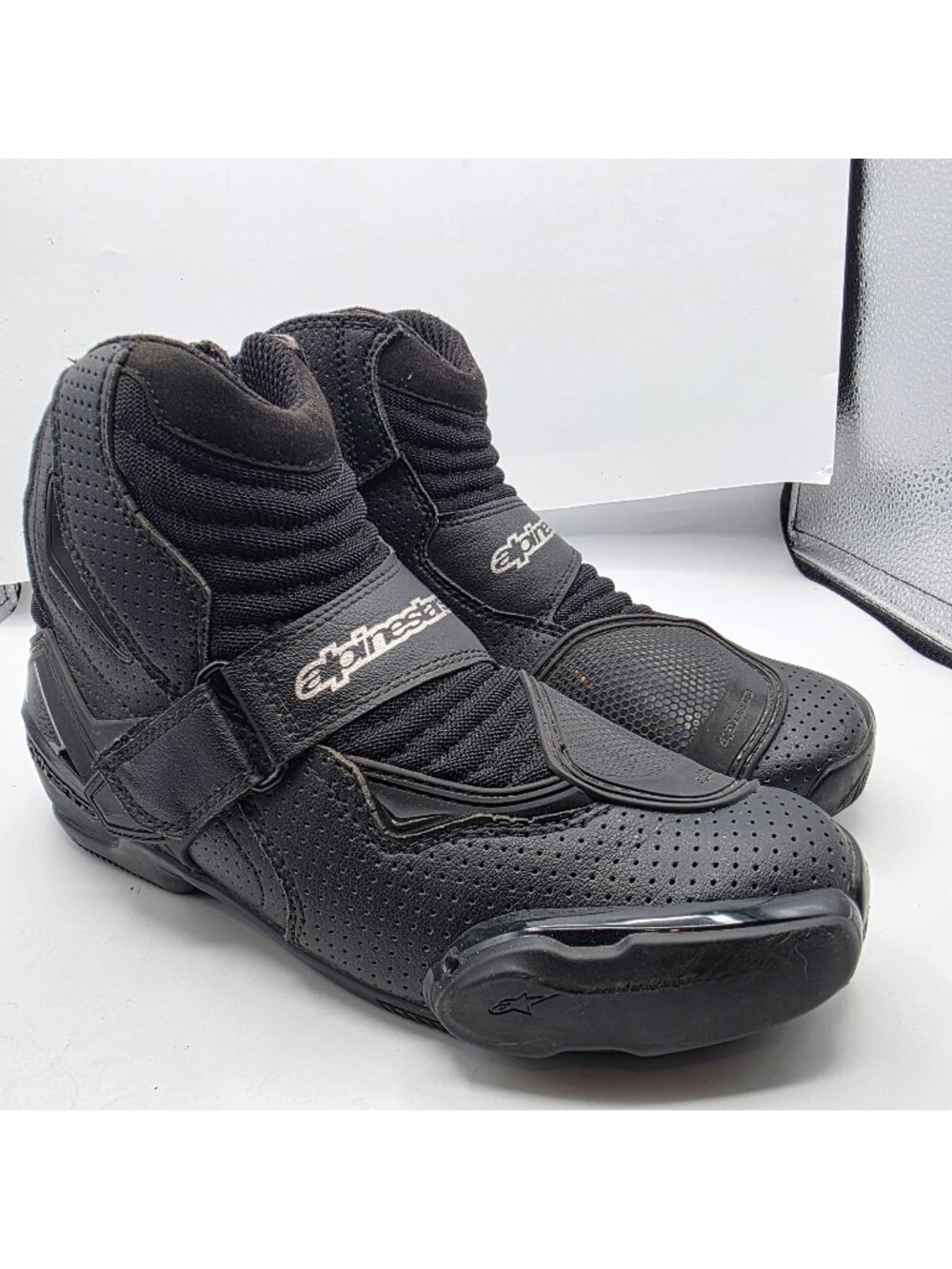 Alpinestars SMX-1 R Vented Mens Size 7.5 Black Motorcycle Boots